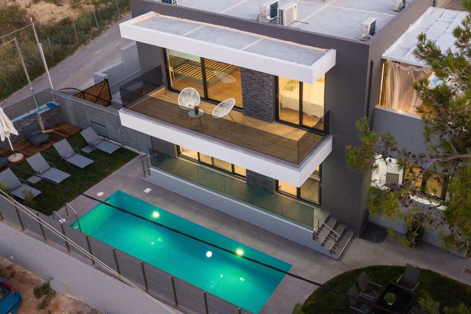 Nisos Villa, Pool & Heated Spawhirlpool, Walking To Beach, By Thinkvilla Sfakaki Exterior photo