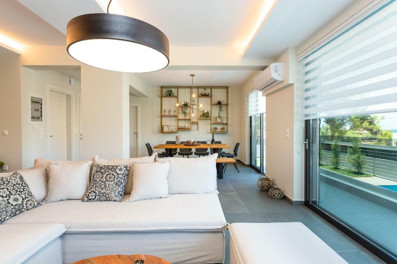 Nisos Villa, Pool & Heated Spawhirlpool, Walking To Beach, By Thinkvilla Sfakaki Exterior photo