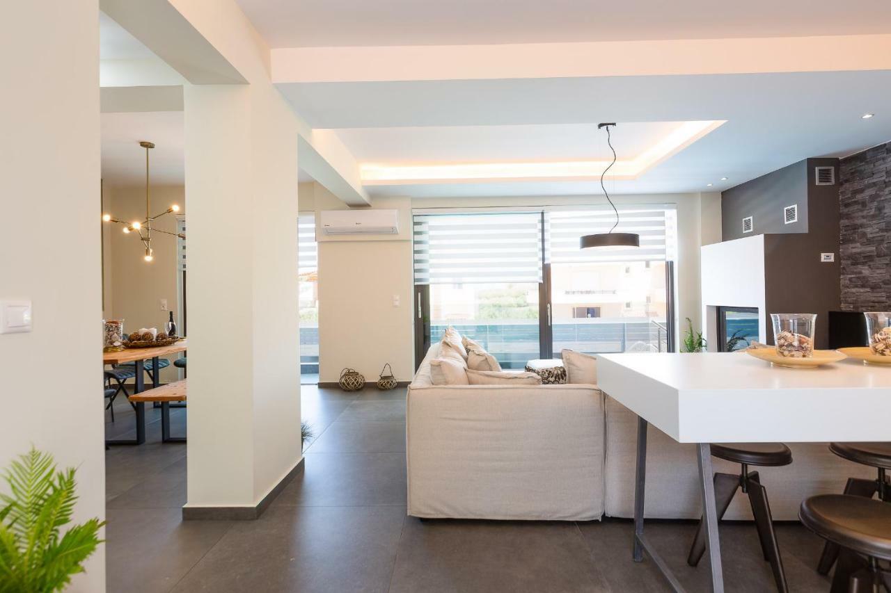 Nisos Villa, Pool & Heated Spawhirlpool, Walking To Beach, By Thinkvilla Sfakaki Exterior photo